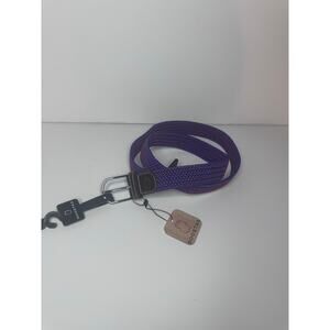 Roostas Men's The Dayton Two Tone Blue/Orange Woven Stretch Belt Golf NEW Large